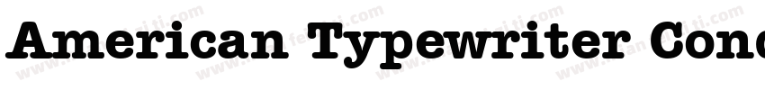 American Typewriter Condensed BQ Me字体转换